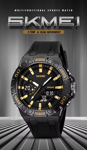 Skmei - 2276 - S-shock Sport Watch - Black/Gold image 3