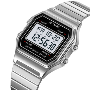 Skmei – 2465 – Digital Spring Strap Watch – Silver/SpringStrap image 0