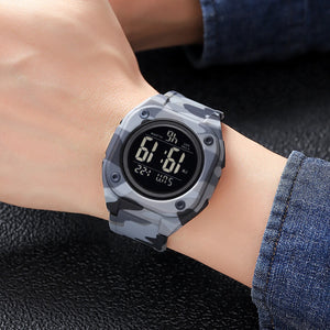 Skmei - 2160 - Smart Digital Functions Watch - grey camo image 2