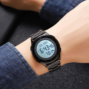 SKMEI - 2300 - Qibla Azan Time Reminder Prayer Watch - black image 3