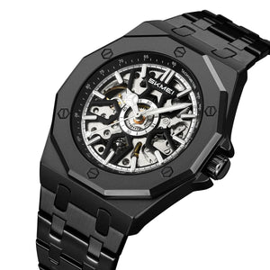 SKMEI - M036 - Automatic Movement Skeleton Dial - black-steel image 0