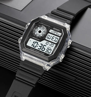 Skmei - 1998 - Digital Sports 50M Waterproof Watch - White image 8