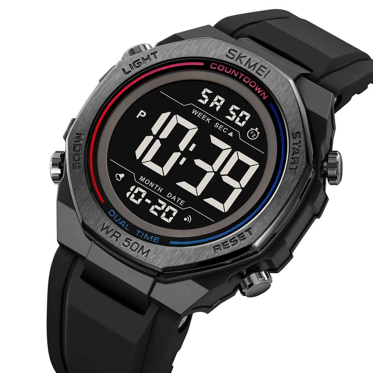 Skmei - 2513 - Digital Sports Watch - Black/Black image 0