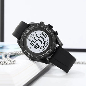 Skmei - 2045- Digital Multifunctional Luminous Waterproof - Black/White image 1