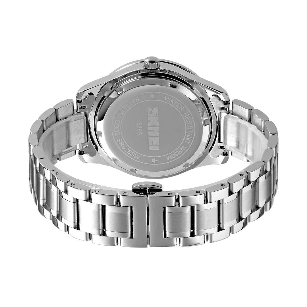 Skmei - 9293 - Premium Steel Quartz Performance Watch - silver/blue image 5