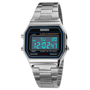 Skmei - 1123 - Digital Stainless Steel Watch - Silver image 5