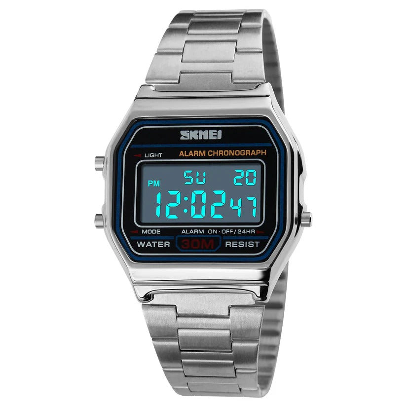 Skmei - 1123 - Digital Stainless Steel Watch - Silver image 5