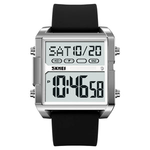 Skmei - 2246 - Modern Square Digital Watch - silver/black image 1