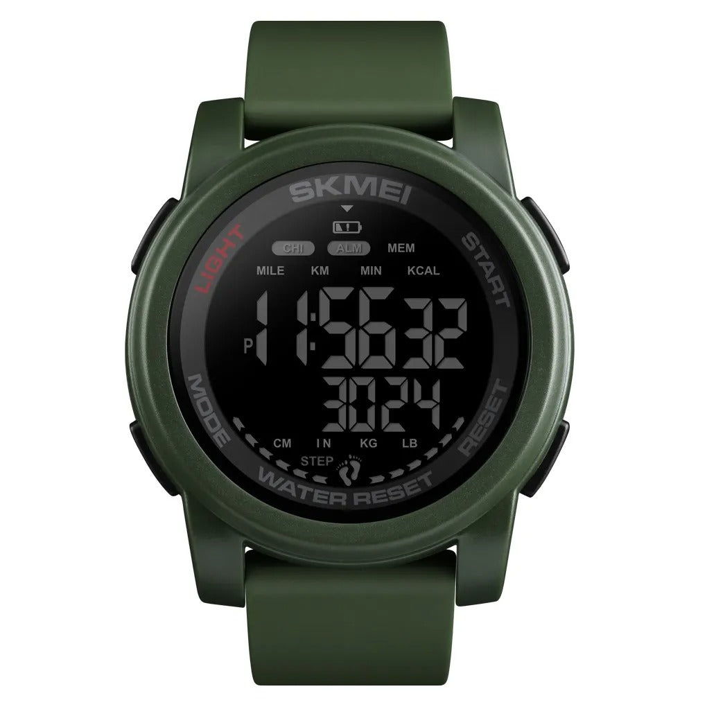 Skmei - 1469 - Fit Tracker Pro Digital Watch - Army Green/Black image 0