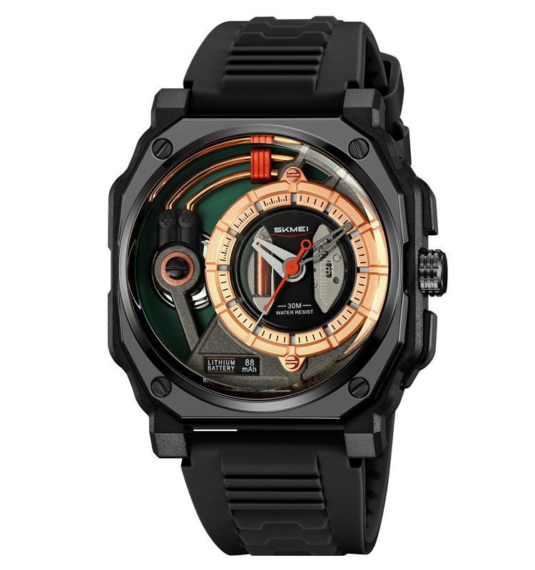 SKMEI - 2533 - Luxurious Creative Gentleman Business Boutique Dial Quartz Watch - black/black image 0