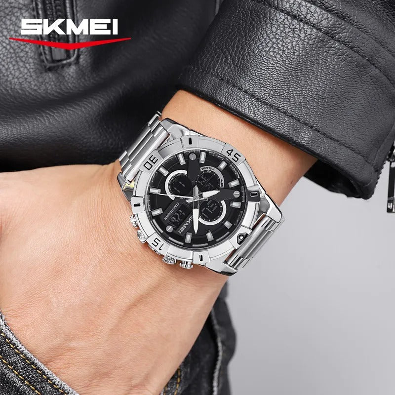 SKMEI 2593 Heavy Duty Digital Chronograph Sports Watch - silver image 5