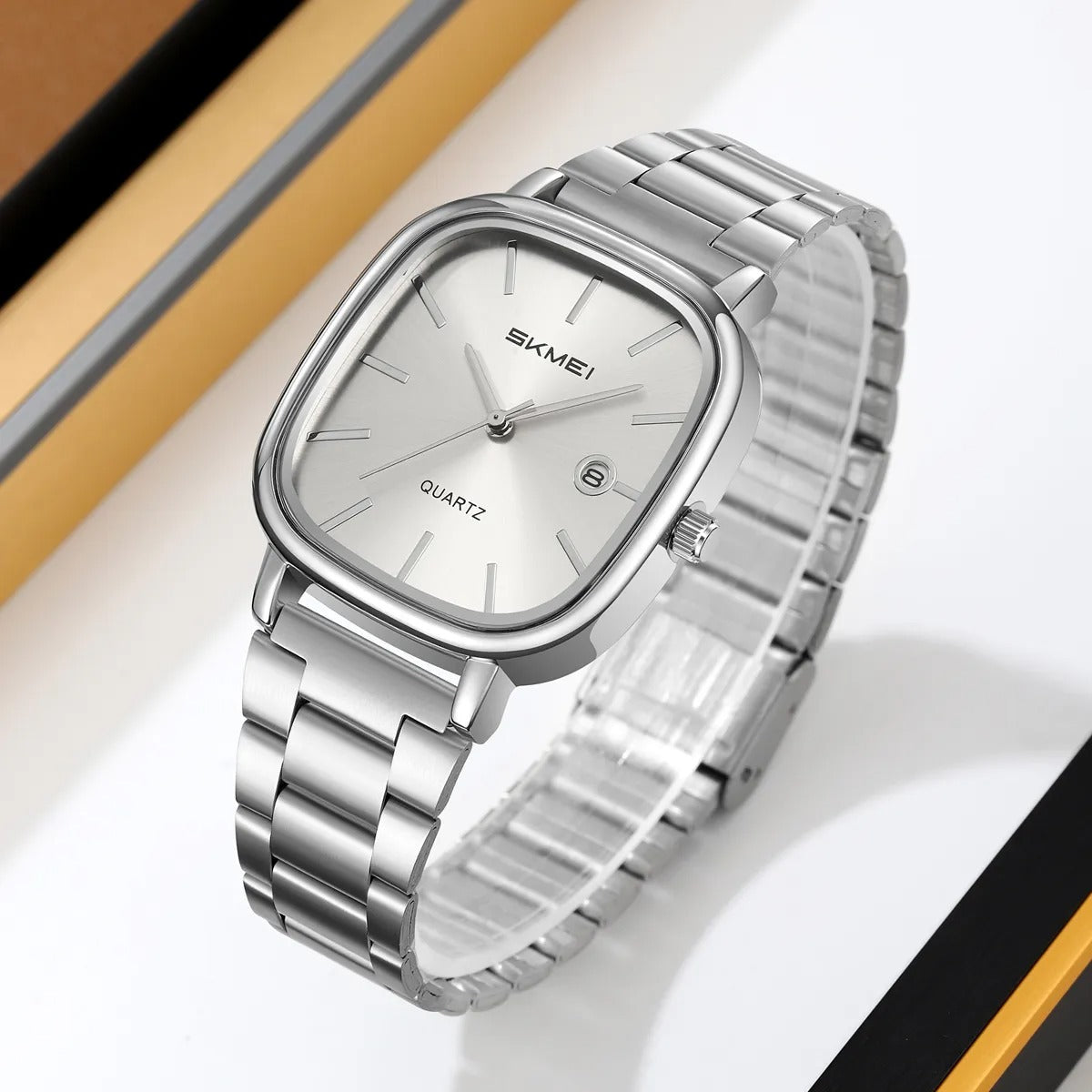 Skmei – 2551 – Classic Quartz Movement Watch – Silver/Silver image 1