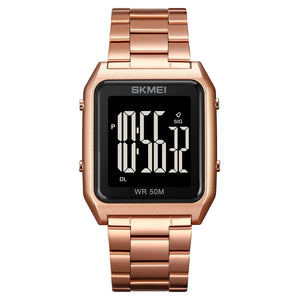 SKMEI 1879 Digital Stainless Steel Watch – RoseGold