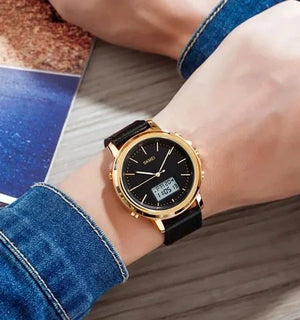 Skmei - 1652 (Strap) - Multifunctional Waterproof - Gold/White-Leather image 1