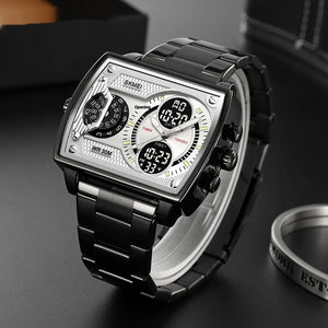 SKMEI 2229 Multi-Zone Analog Digital Sports Watch - black/silver-steel image 1