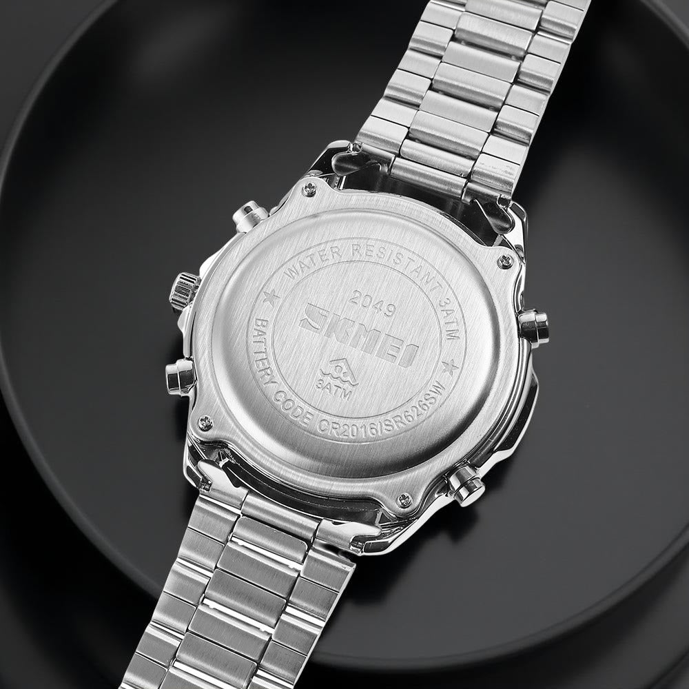 Skmei - 2049 - Multifunctional Waterproof Watch - Silver/Black image 2