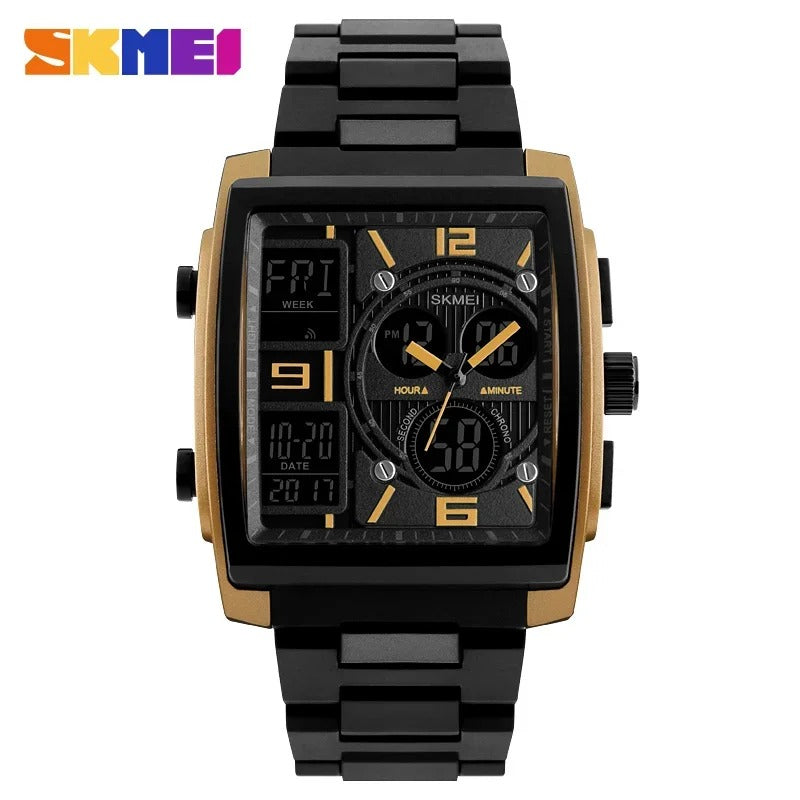 Skmei - 1274 - Luxury Digital Watch For Mens - Gold image 1
