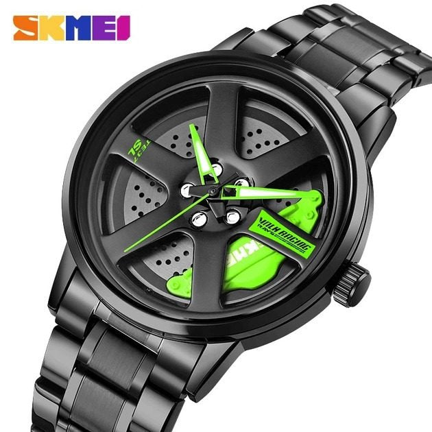 Skmei - 1787 - Rotating Wheel Rim - Green image 0