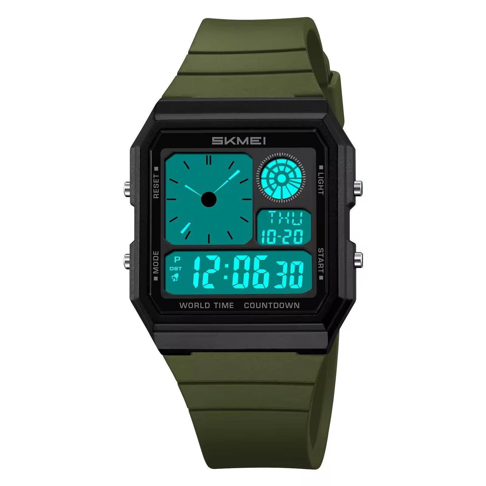 SKMEI - 2347 - Digital Sports Countdown Waterproof Watch - ArmyGreen image 4