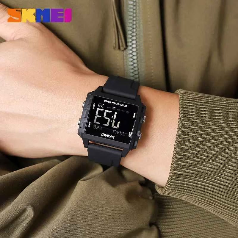 Skmei - 2320 - Digital Countdown Sports Watch - Black/Black image 2