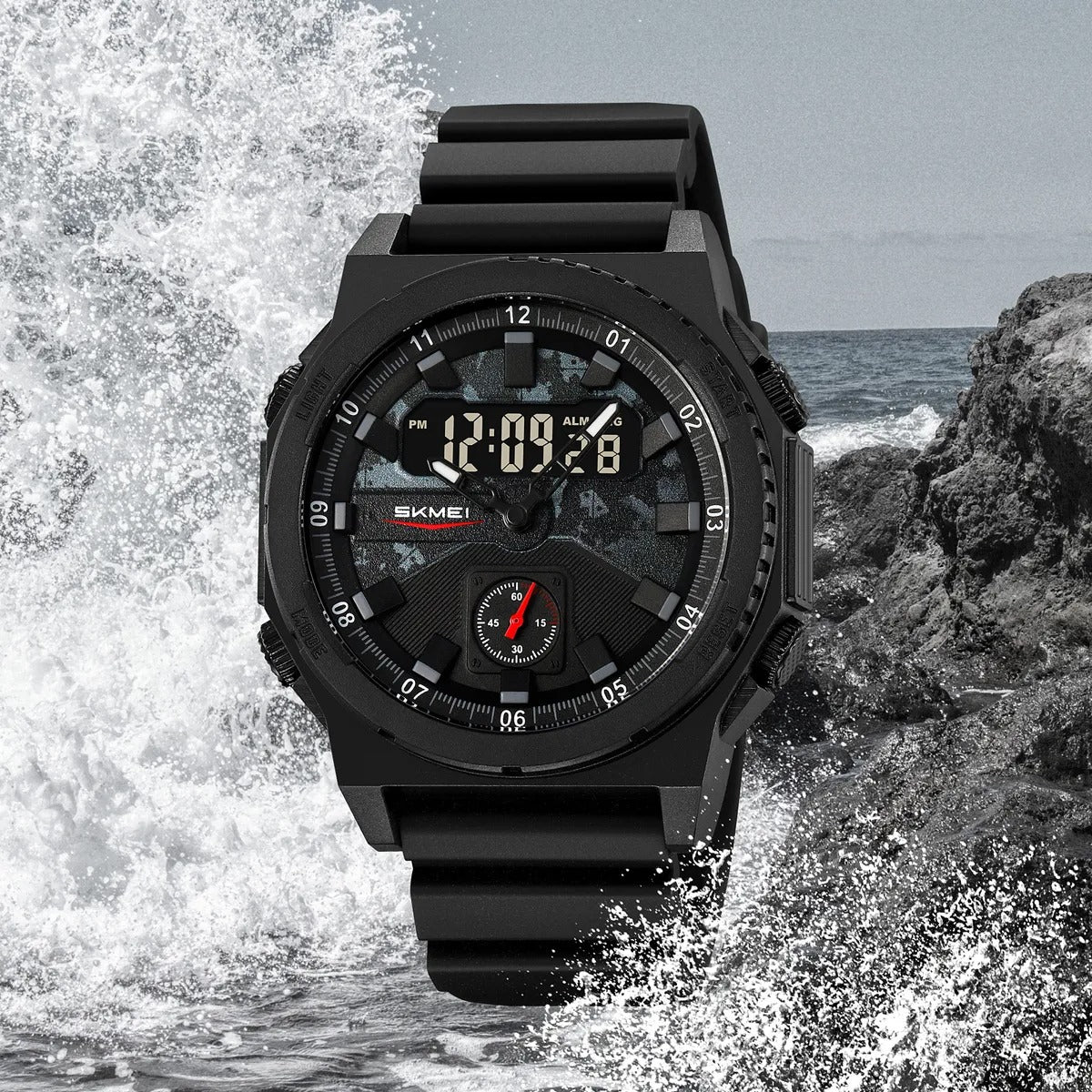 SKMEI - 2355 - Tactical Sports Digital Watch - Black image 1