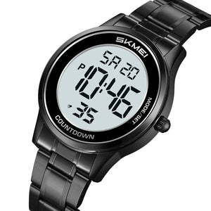 SKMEI 2425 Round Digital Countdown Watch - black/white image 0
