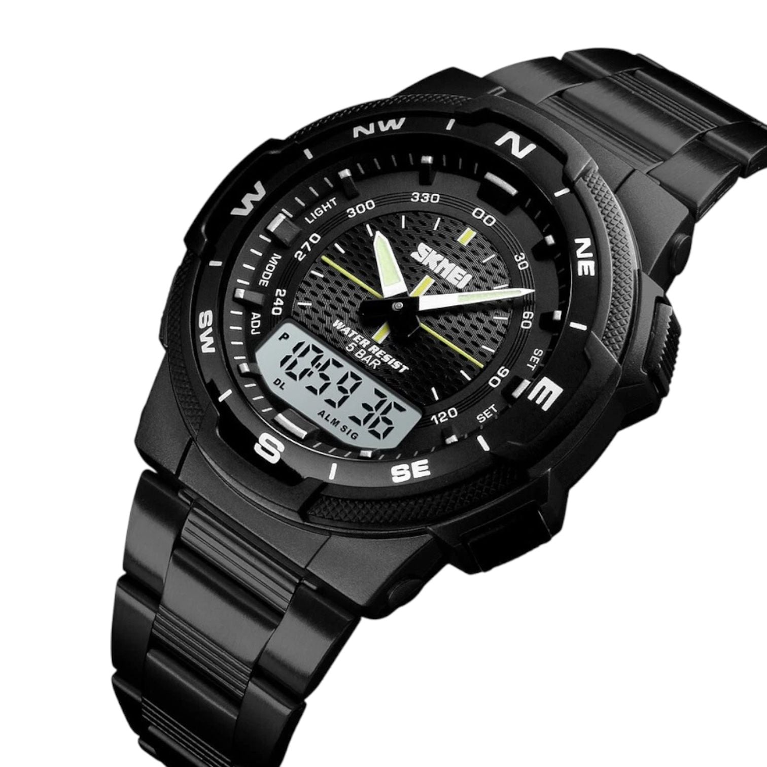 Skmei - 1370 - Navitech Dual Display Watch - Black/White image 0
