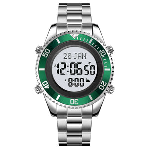 SKMEI - 2141 - Qibla Azan Time Reminder Prayer Watch - green image 1