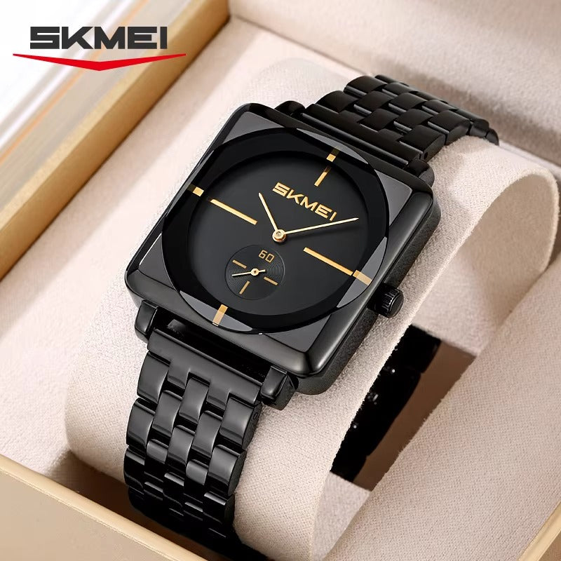 Skmei - 2413 - Minimal Elegant Square Design - Black/Black image 2