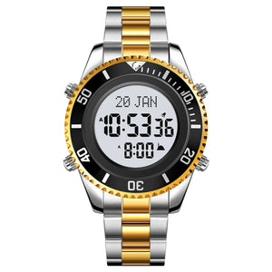 SKMEI - 2141 - Qibla Azan Time Reminder Prayer Watch - silver/gold image 2