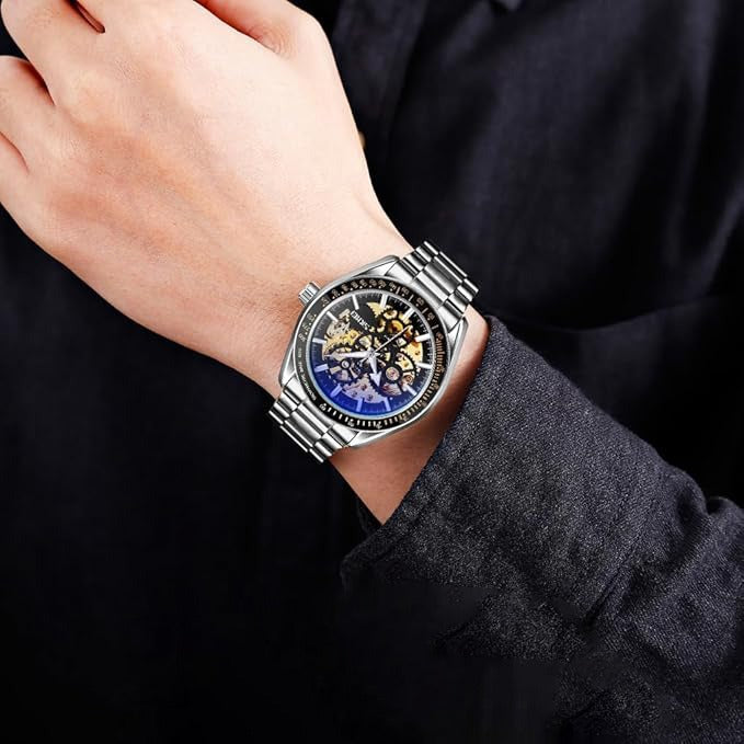 SKMEI - 9194 - Automatic Skeleton Machine - silver image 4
