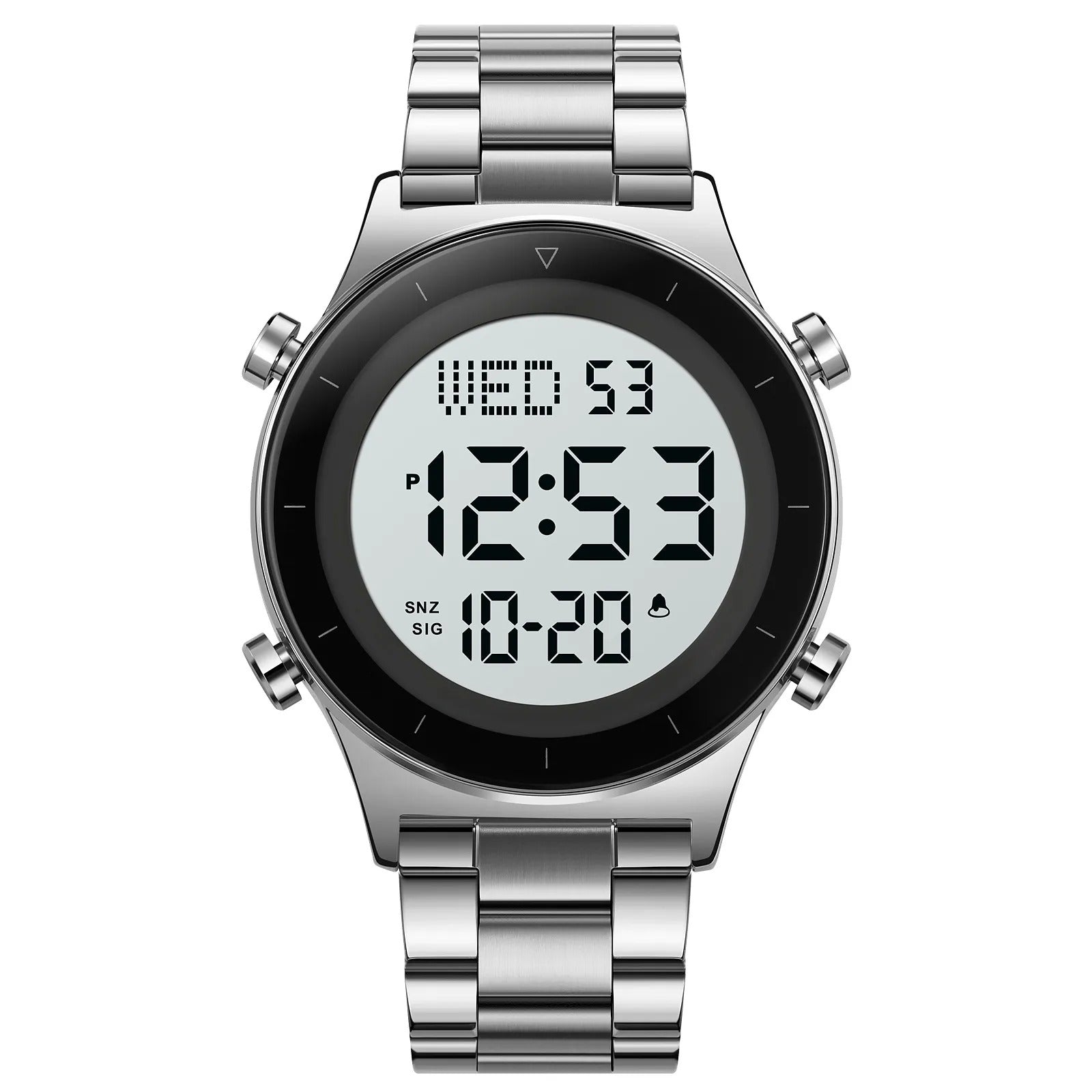 Skmei - 2079 - Digital Electronic Waterproof Multifunctional - Silver-Steel image 0