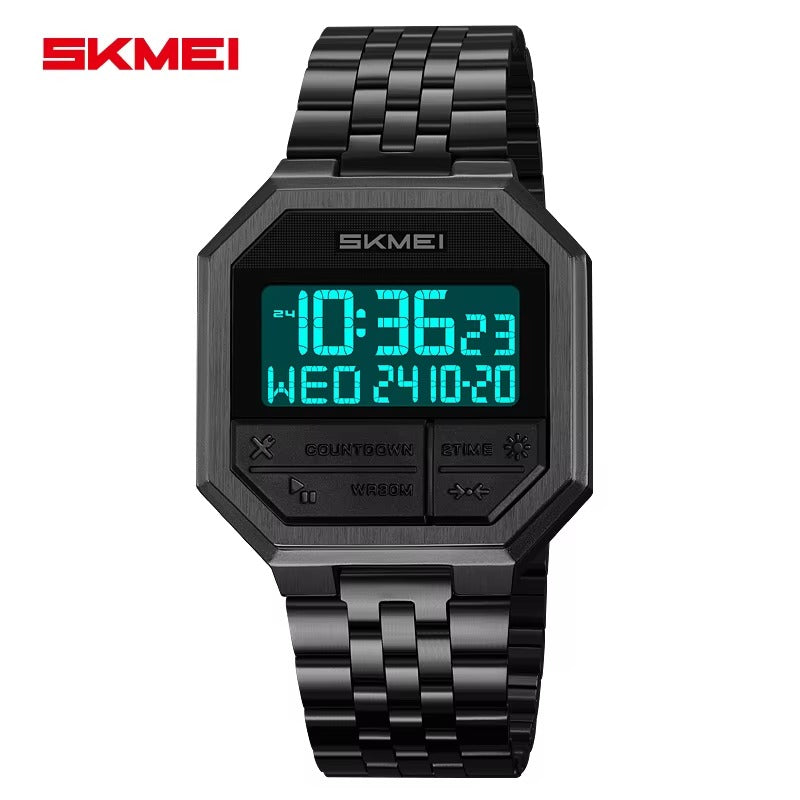 Skmei - 2350 - Digital MultifunctionalSports Watch with Dual Time - Black image 5