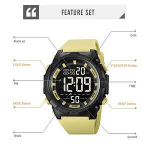 SKMEI - 1845 - High Quality Luxury Watch - Yellow image 4