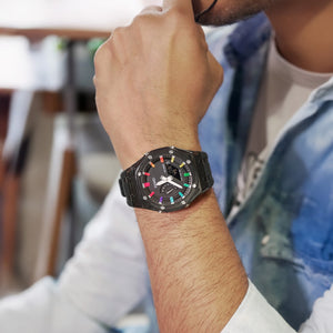 Skmei - 2100 - World Time 50m Waterproof - Black/Black image 2