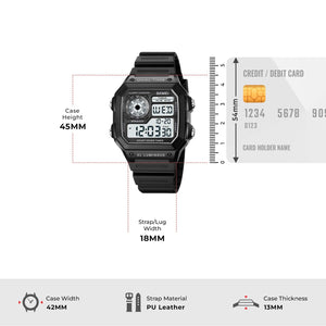 Skmei - 1998 - Digital Sports 50M Waterproof Watch - Black image 5
