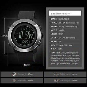 Skmei - 1418 - Adventure Core Digital Watch - Black Steel Ring image 4