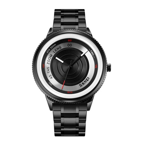 SKMEI - 9267 - Camera Lens Inspired Unique Wristwatch - Black image 2