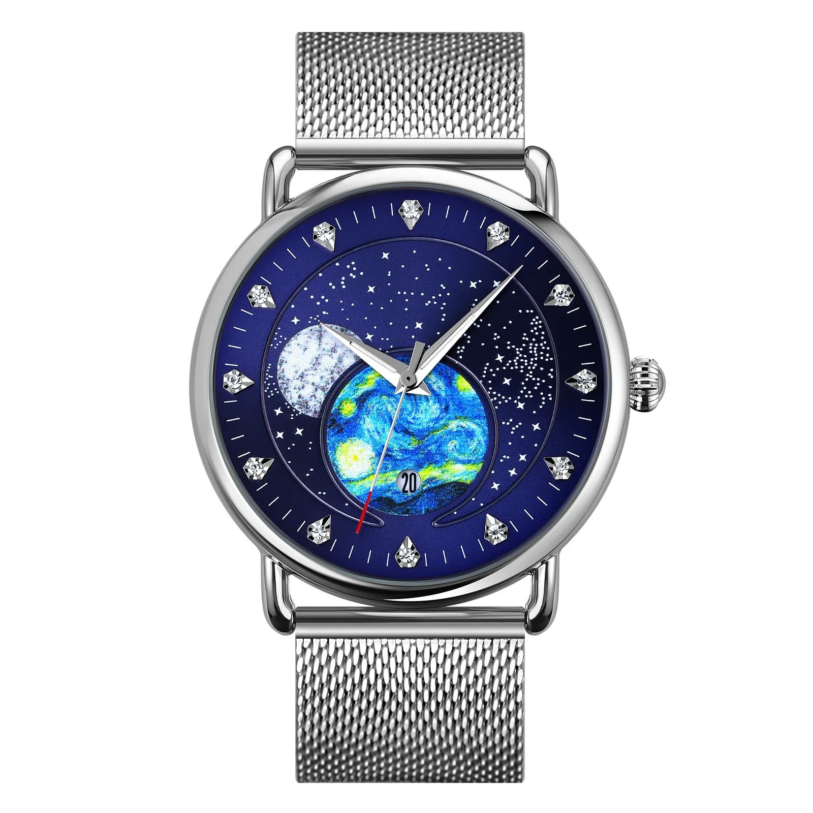 Skmei - 9283 - Classic Analog Galaxy Dial Watch - blue-steel image 0