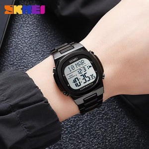 SKMEI - 2036 - Qibla Azan Time Reminder Prayer Watch - Black/white image 3