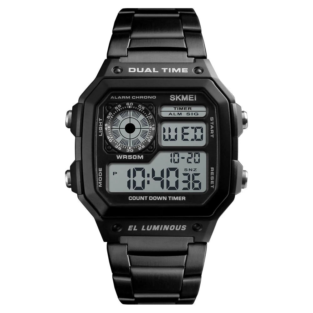 Skmei - 1335 - Digital Sports Countdown Waterproof Watch - Black image 4