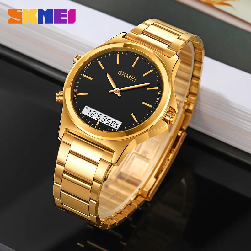 Skmei - 2120 - Electronic Luminous 30m Waterproof - Gold/Black image 0