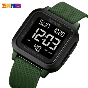SKMEI 1894 Classic Digital Square Watch - ArmyGreen/Black