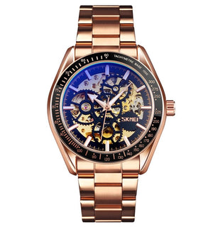 SKMEI - 9194 - Automatic Skeleton Machine - rose gold image 0