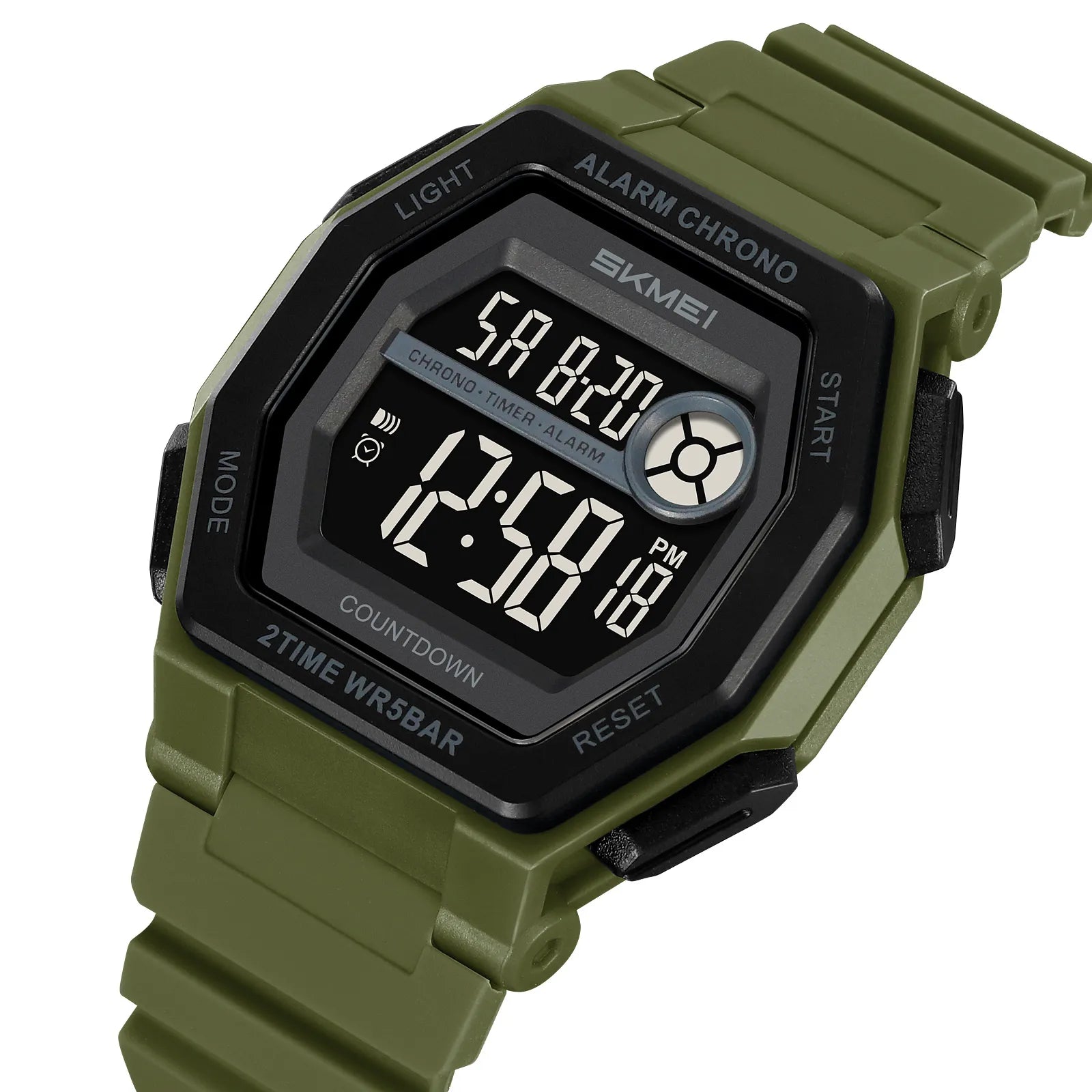 SKMEI - 2552 - Digital Sports Watch - army green image 1