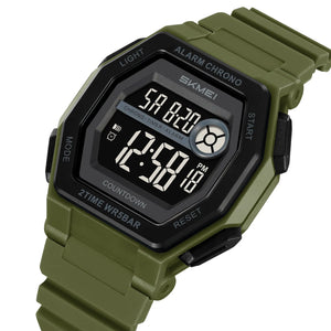 SKMEI - 2552 - Digital Sports Watch - army green image 1