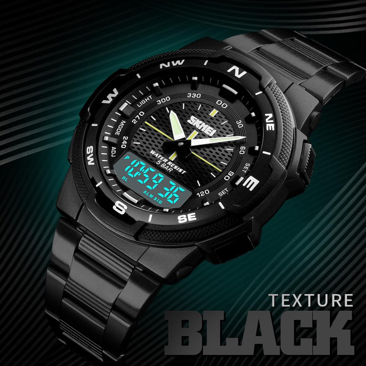 Skmei - 1370 - Navitech Dual Display Watch - Black/White image 2