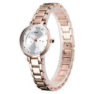 SKMEI 1411 Women Elegant Quartz Watch - RoseGold