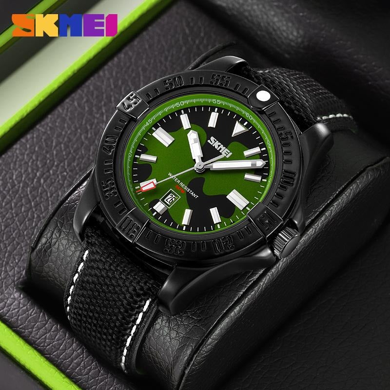 SKMEI - 9339 - High Quality Luxury Watch - Army/Green-Camouflage image 2