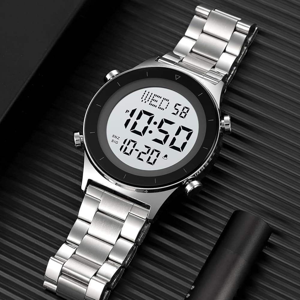 Skmei - 2079 - Digital Electronic Waterproof Multifunctional - Silver-Steel image 3